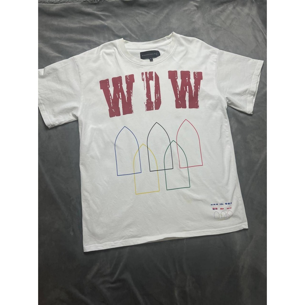 Rare Who Decides War Training Short Sleeve T-Shirt WDW Cloud Size S